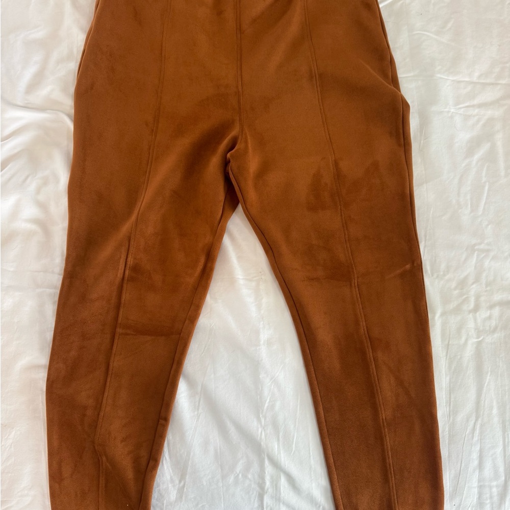 Simply Vera Faux Suede Women's Brown Leggings